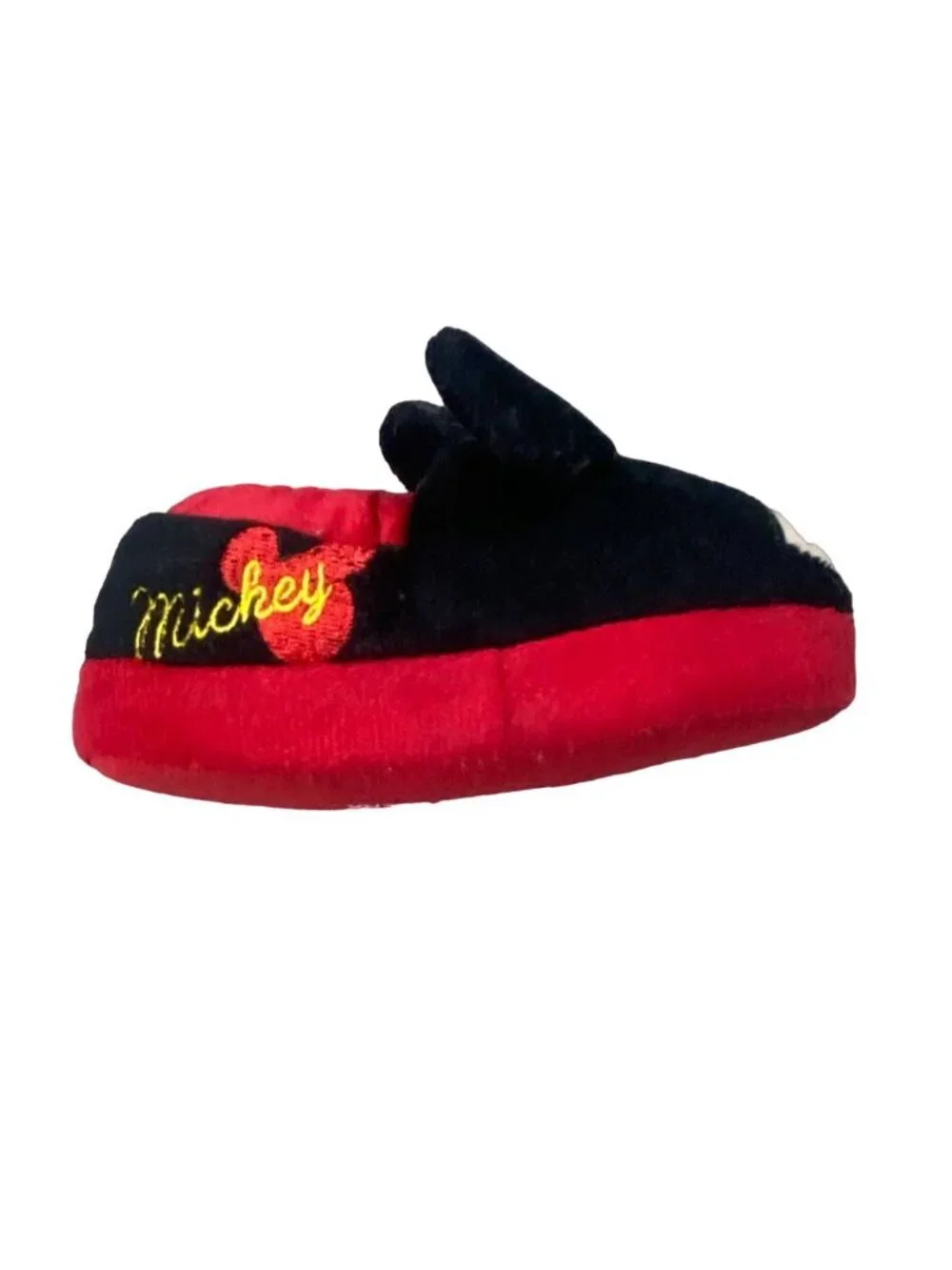 Disney Mickey Mouse Toddler Slippers-Red/Black-Size 5/6-GUC